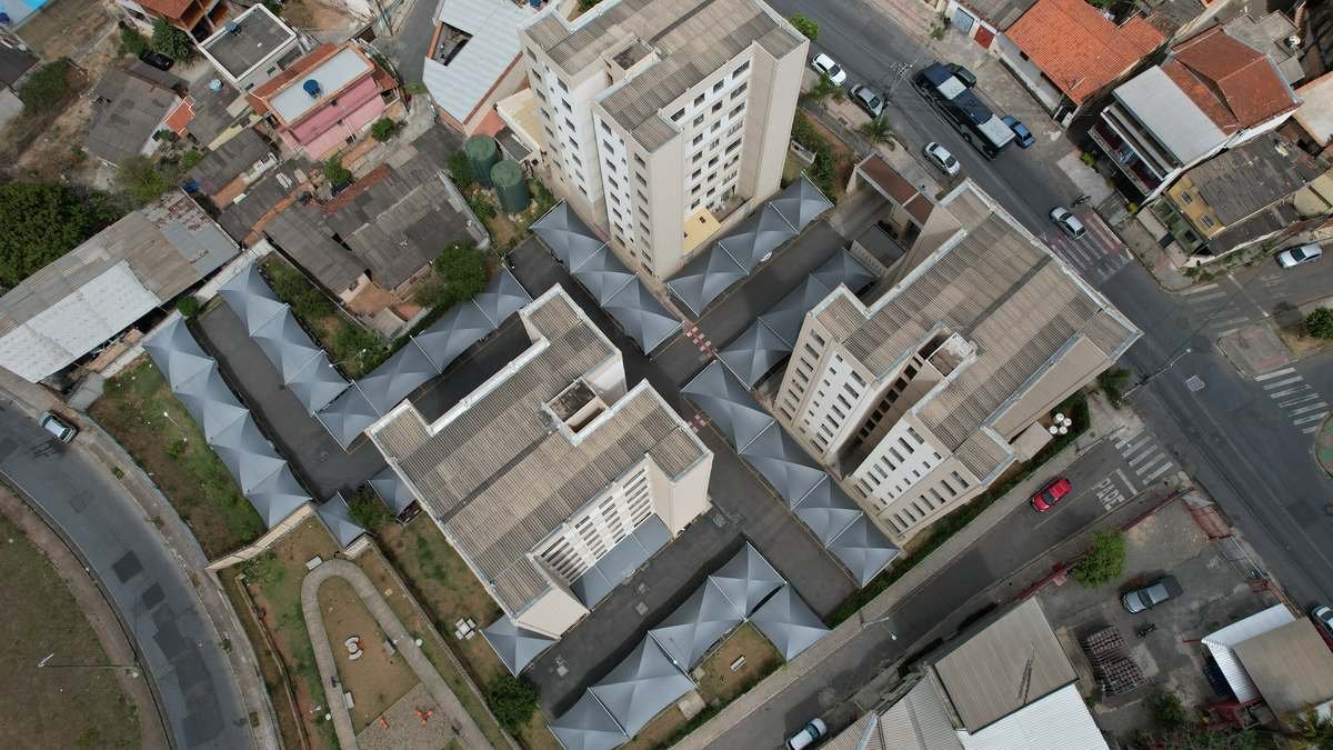 Vista aérea de condomínio residencial em Belo Horizonte