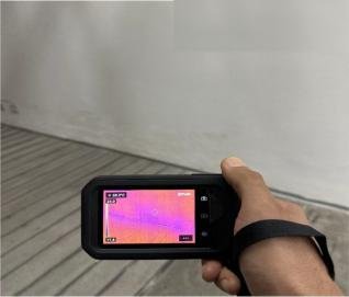 Termografia na base da parede