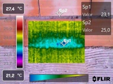 Termografia da face da obra vizinha
